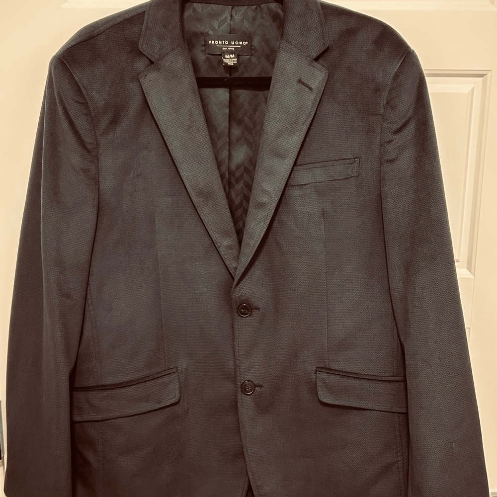 Pronto Uomo Men’s Dark Navy Textured Blazer Jacket size M